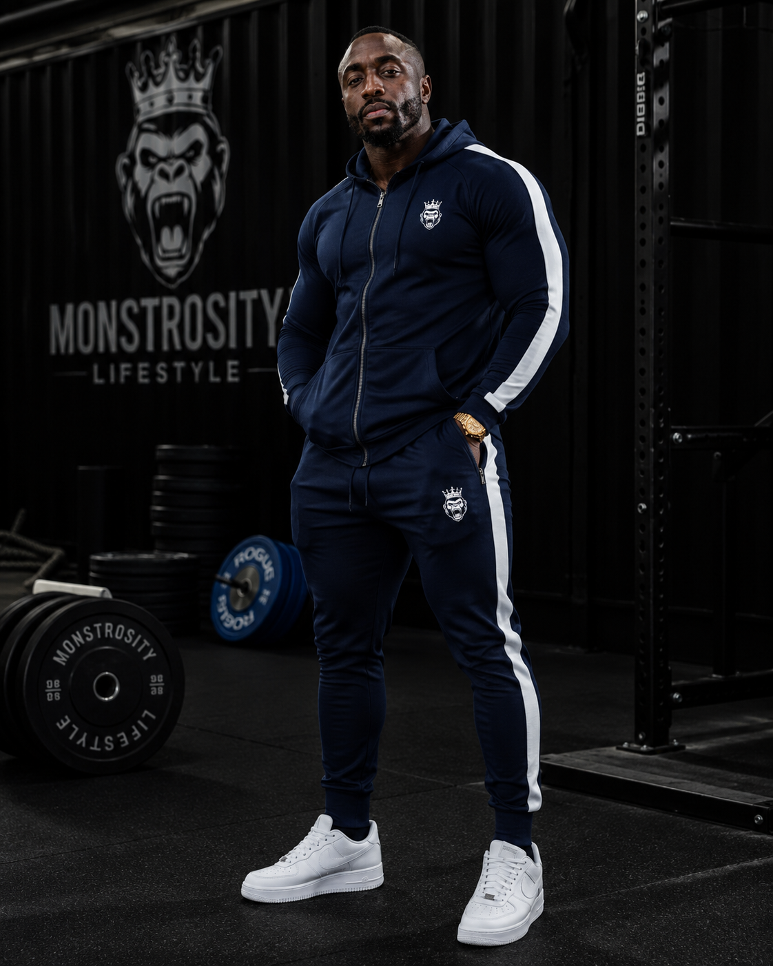 Monstrosity Tracksuit – Navy/White